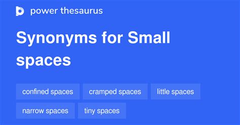 small space synonym